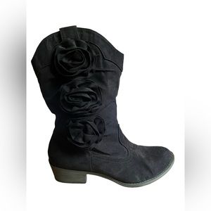 Kensiegirl Black Flower Boots